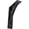 Ekena Millwork Galveston Wrought Iron Bracket, (Triple center brace), Antiqued Silver 2"W x 5 1/2"D x 8"H BKTM02X05X08TGLASV - alternate 1